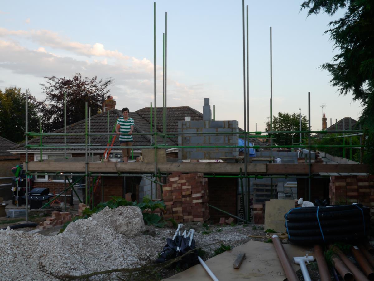 Bales on the scaff